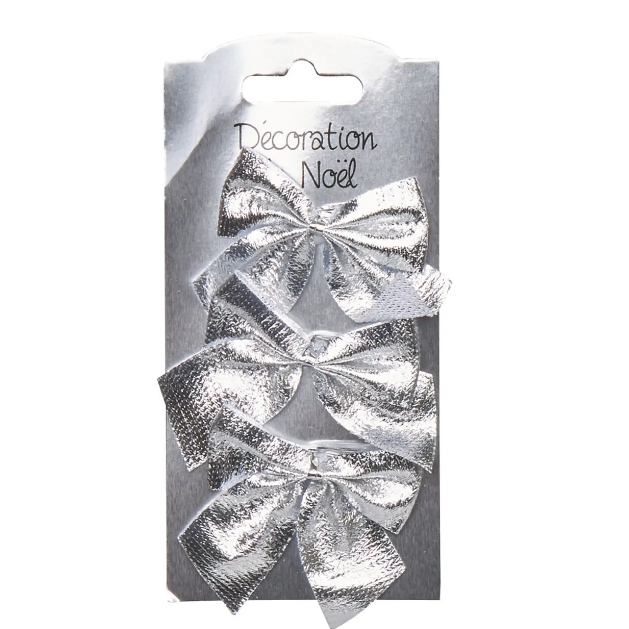 Noeud argenté de Noël x 3