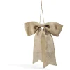 Noeud de Noël à suspendre en jute