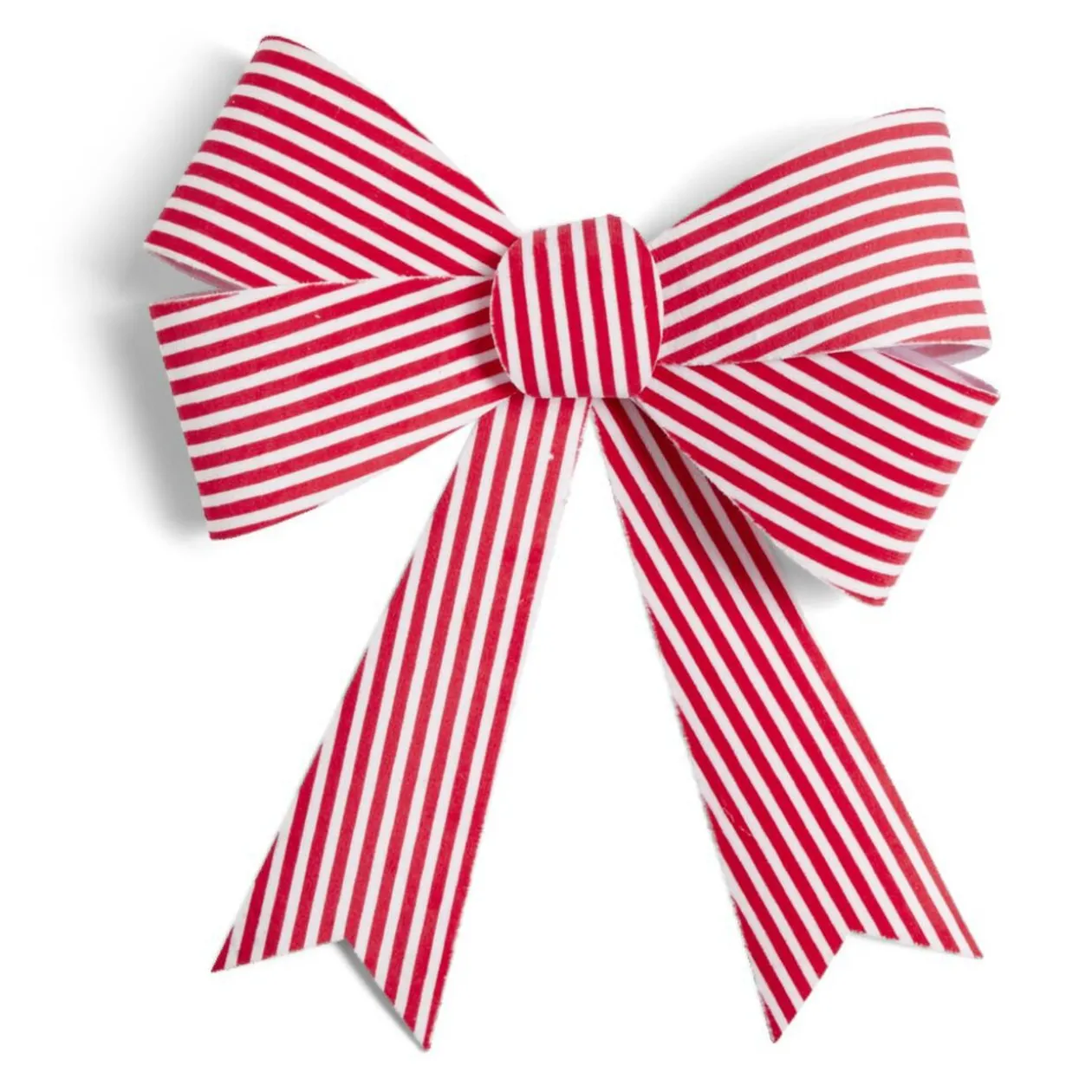 Noeud rayé rouge et blanc Candyland 28x32cm