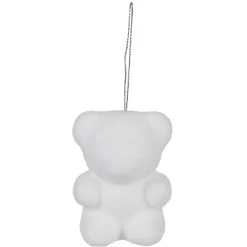 Ours blanc à suspendre Noël x5