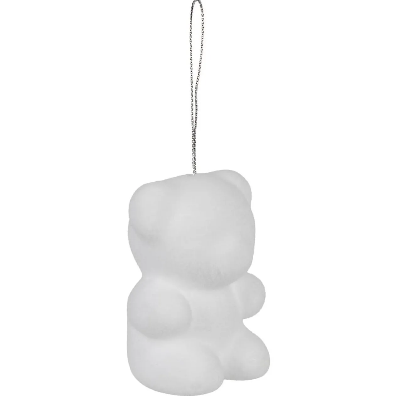 Ours blanc à suspendre Noël x5