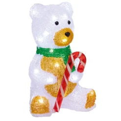 Ours de Noël lumineux 30 Led H30 cm