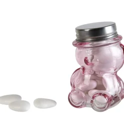 Ourson à dragées rose x3