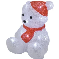 Ourson lumineux Noël bonnet rouge