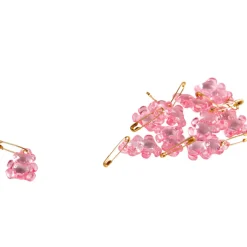 Ourson rose à épingler x10