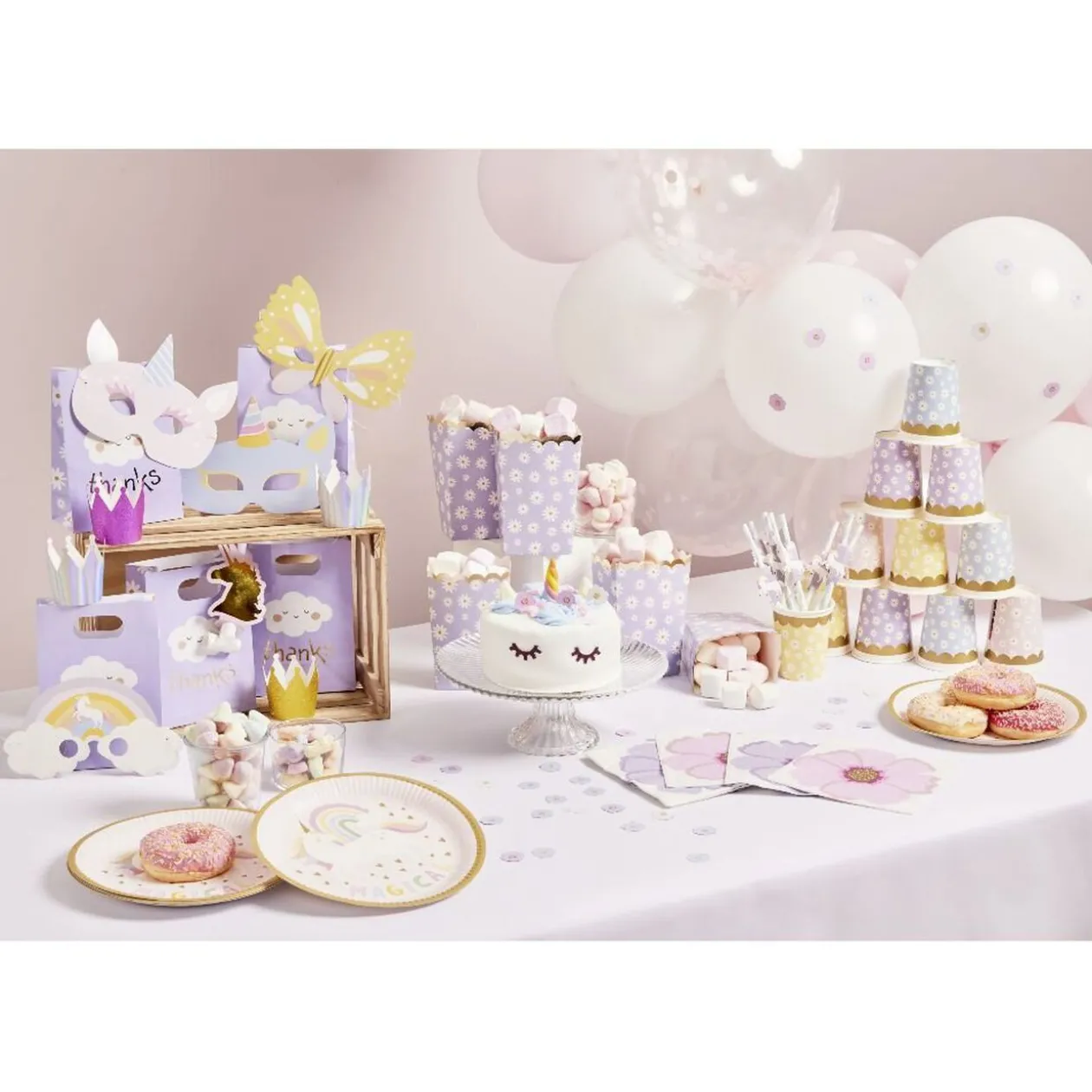 Paille décor fée licorne x10