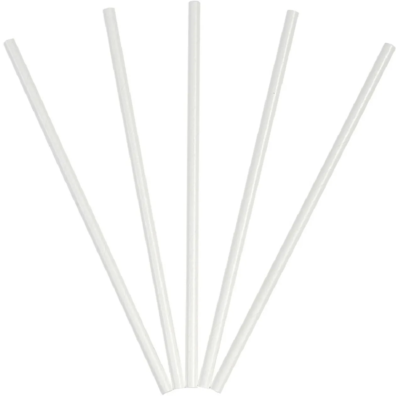 Paille en papier blanche x100