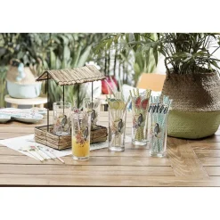 Paille en papier décor citron x16