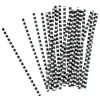 Paille en papier noir et blanc x 24