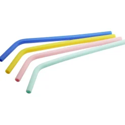 Paille en silicone réutilisable x4