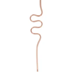 Paille forme tordue plastique réutilisable - Ø0,5x4xH24cm