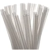 Paille réutilisable transparente x50