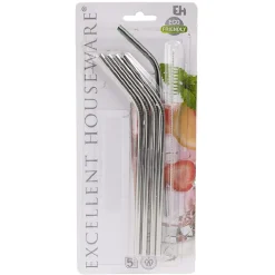Paille x4 goupillon inox