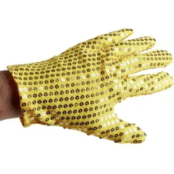 Paire de gants taille unique doré