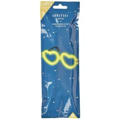 Paire de lunettes lumineuse en forme de coeur