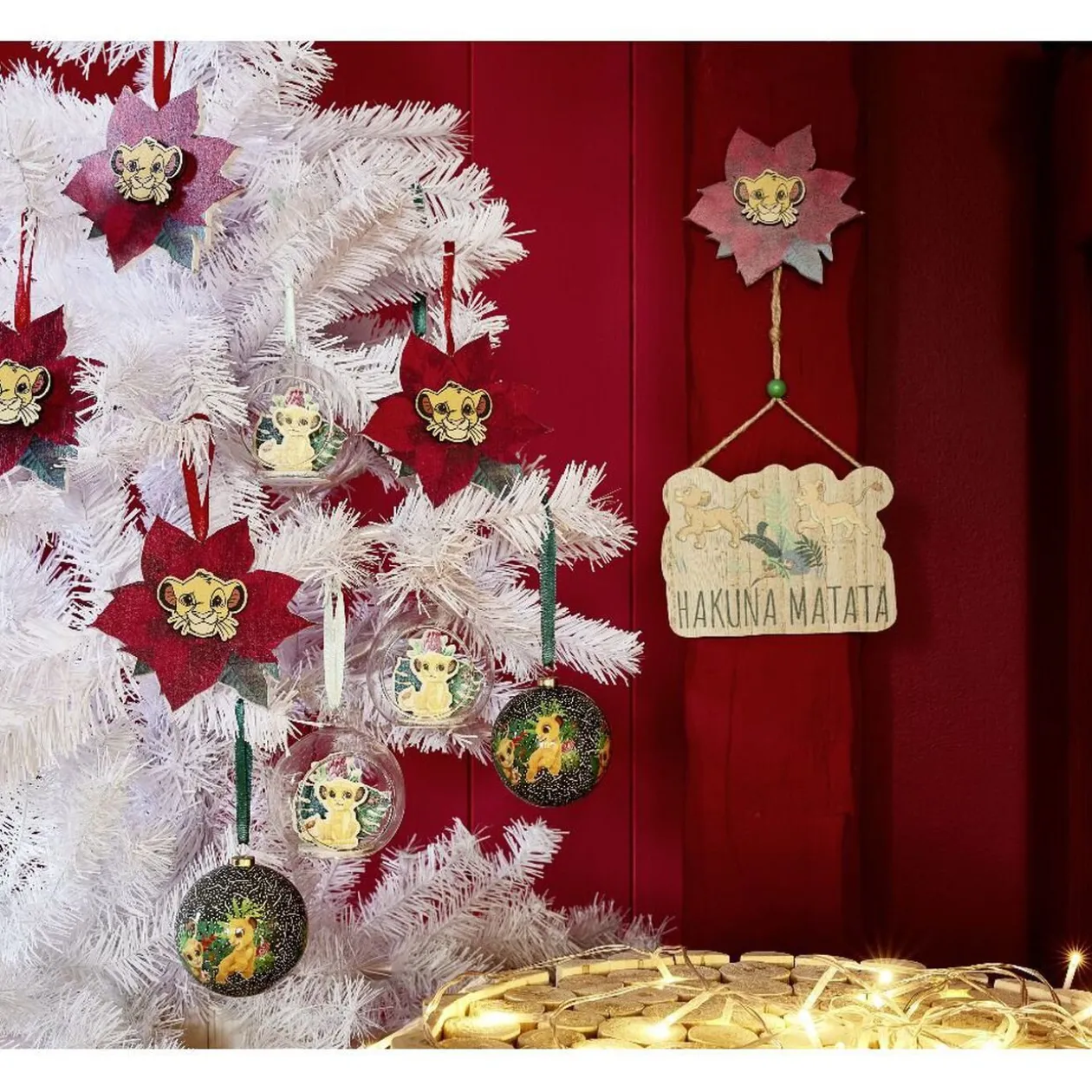 Pancarte à suspendre Disney Le Roi Lion bois 28xH16cm