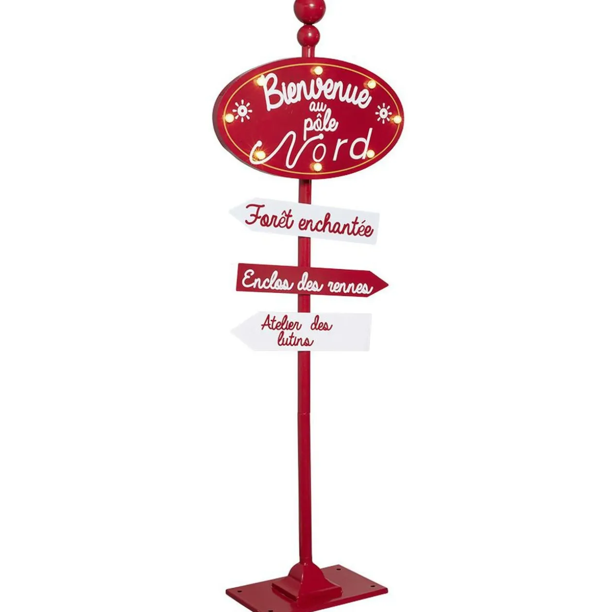 Pancarte de Noël lumineuse blanc chaud H130 cm