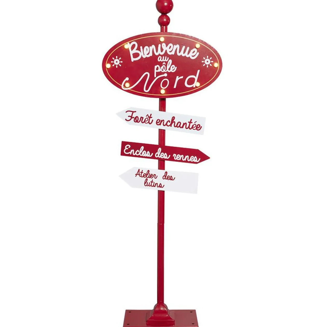 Pancarte de Noël lumineuse blanc chaud H130 cm