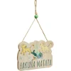 Pancarte Disney Roi Lion à suspendre Hakuna Matata en bois L16xH28cm