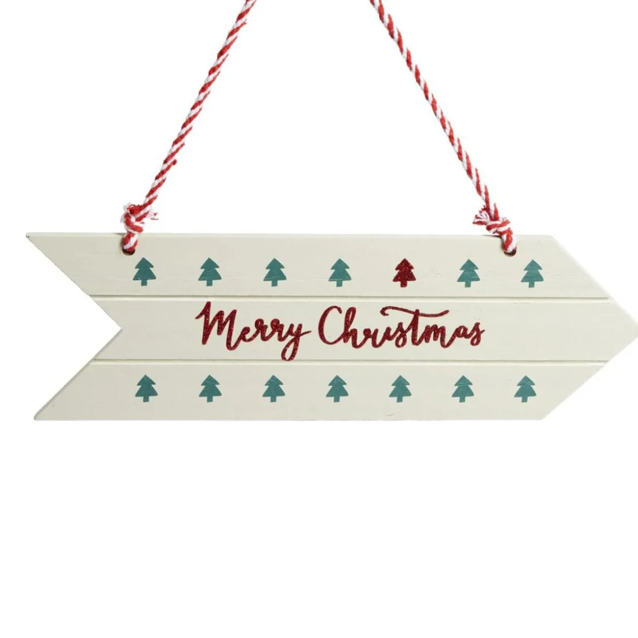 Pancarte en bois à suspendre inscription Joyeux Noël L32cm