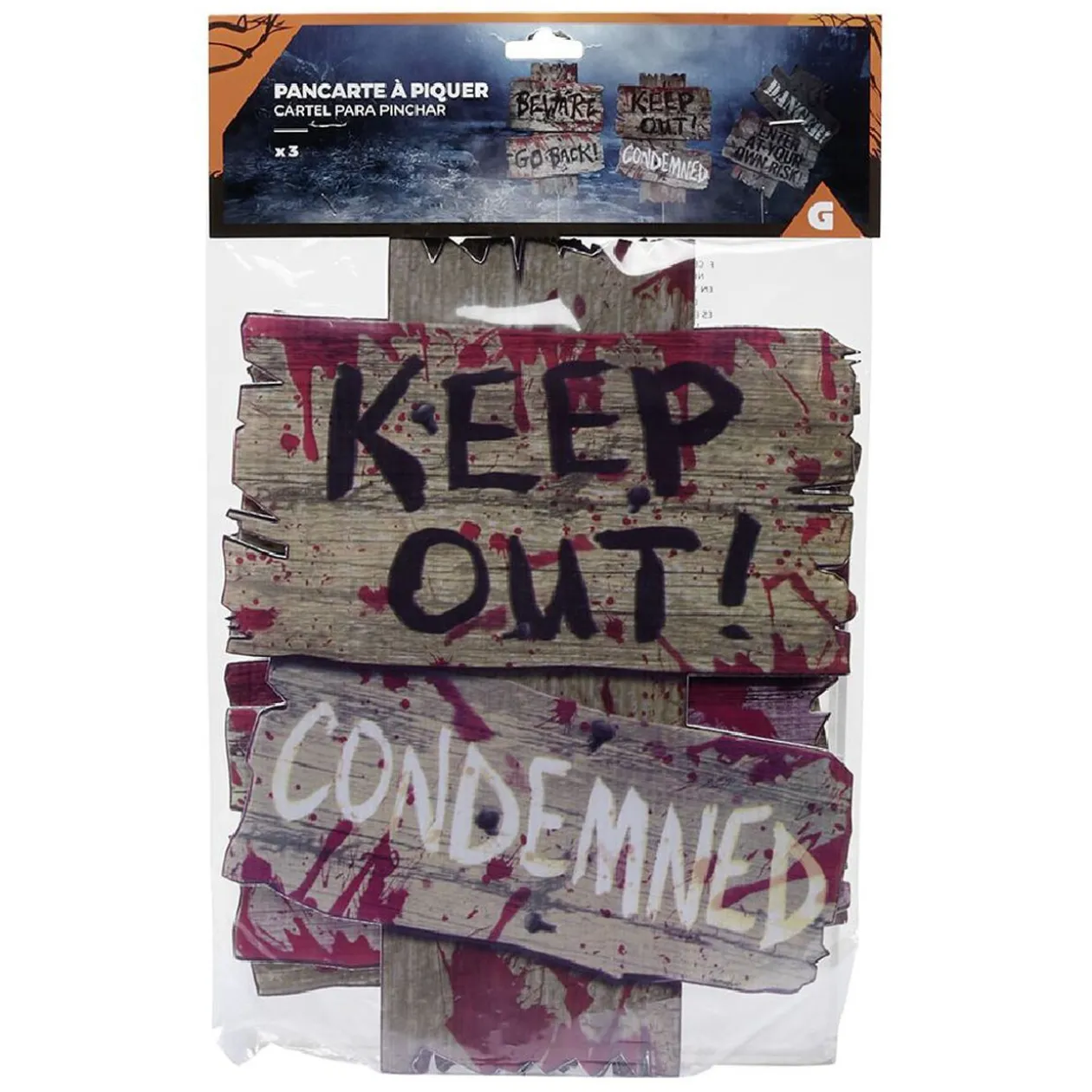 Pancarte Halloween à piquer x3