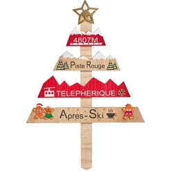 Pancarte Sapin de Noël en bois H60cm