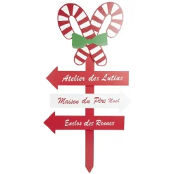 Panneau de Noël directionnel H100cm