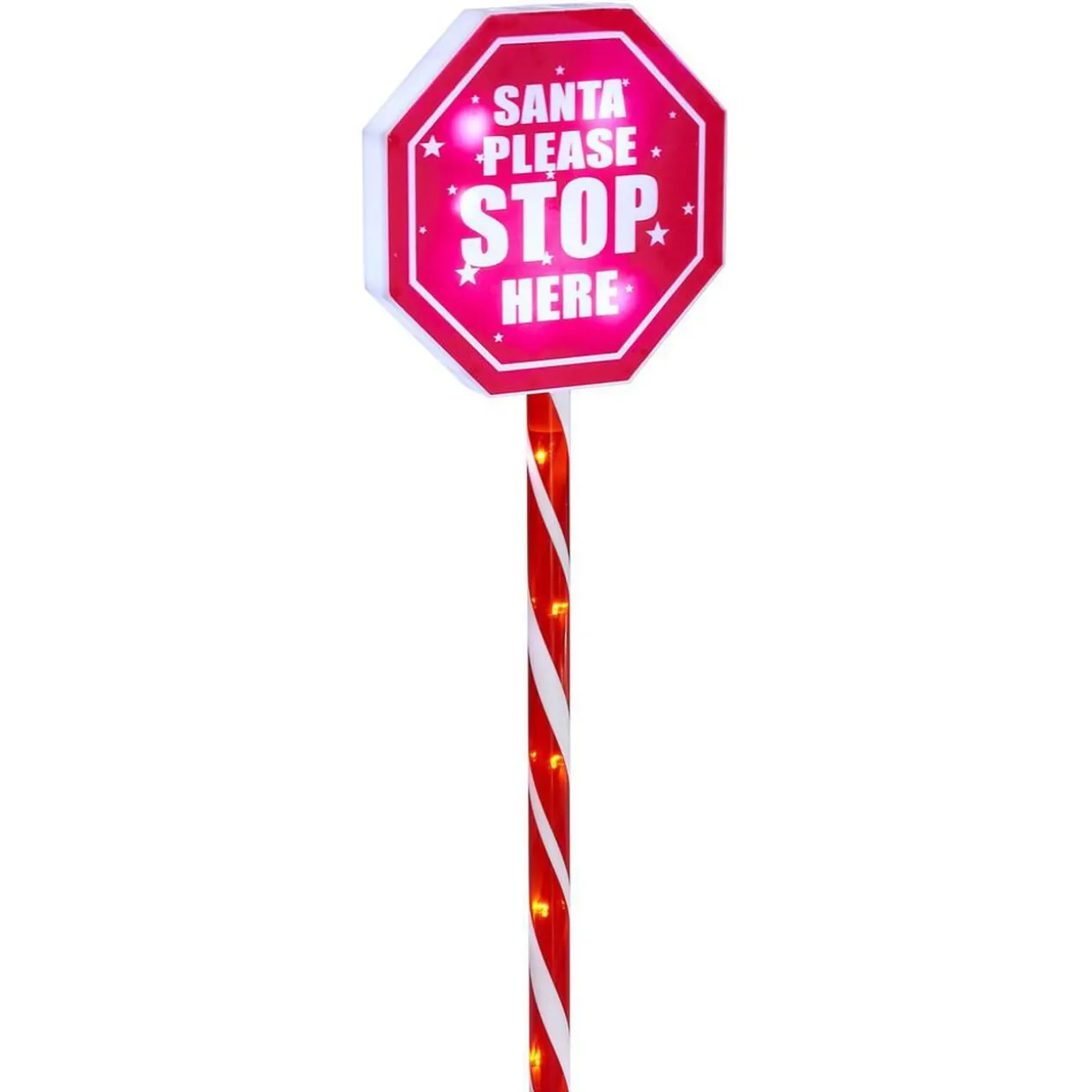 Panneau lumineux Joyeux Noël à planter 15LED blanc chaud H66cm