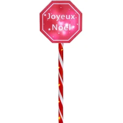 Panneau lumineux Joyeux Noël à planter 15LED blanc chaud H66cm