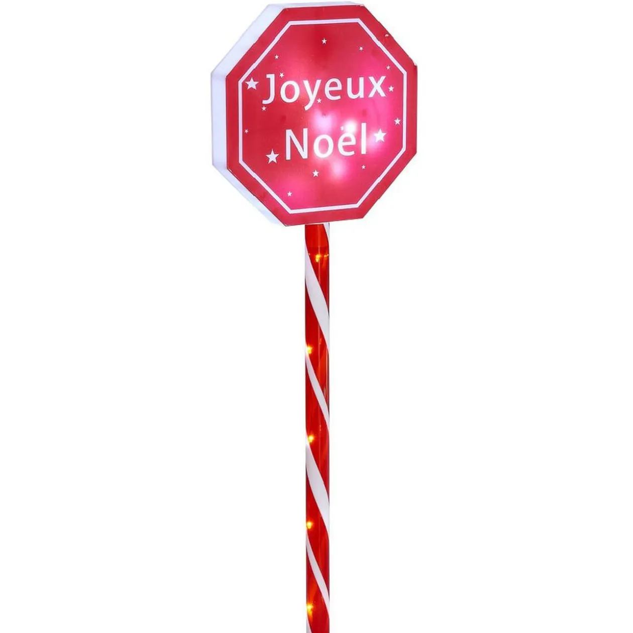 Panneau lumineux Joyeux Noël à planter 15LED blanc chaud H66cm