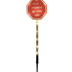 Panneau solaire à planter Père Noël c'est ici vert