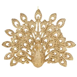 Paon de Noël pailleté à suspendre