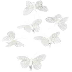 Papillon blanc x6