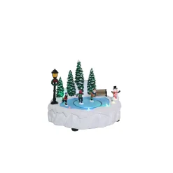 Patinoire animée lumineuse et musicale village de Noël 7 LED