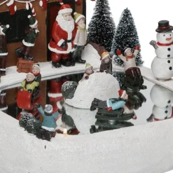Patinoire chalet animé effet miroir village Noël
