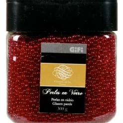 Perles déco rouge