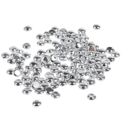 Perles plates décoratives argentées