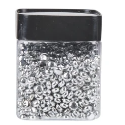 Perles plates décoratives argentées