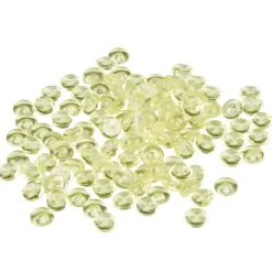 Perles plates décoratives jaunes