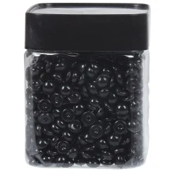 Perles plates décoratives noires