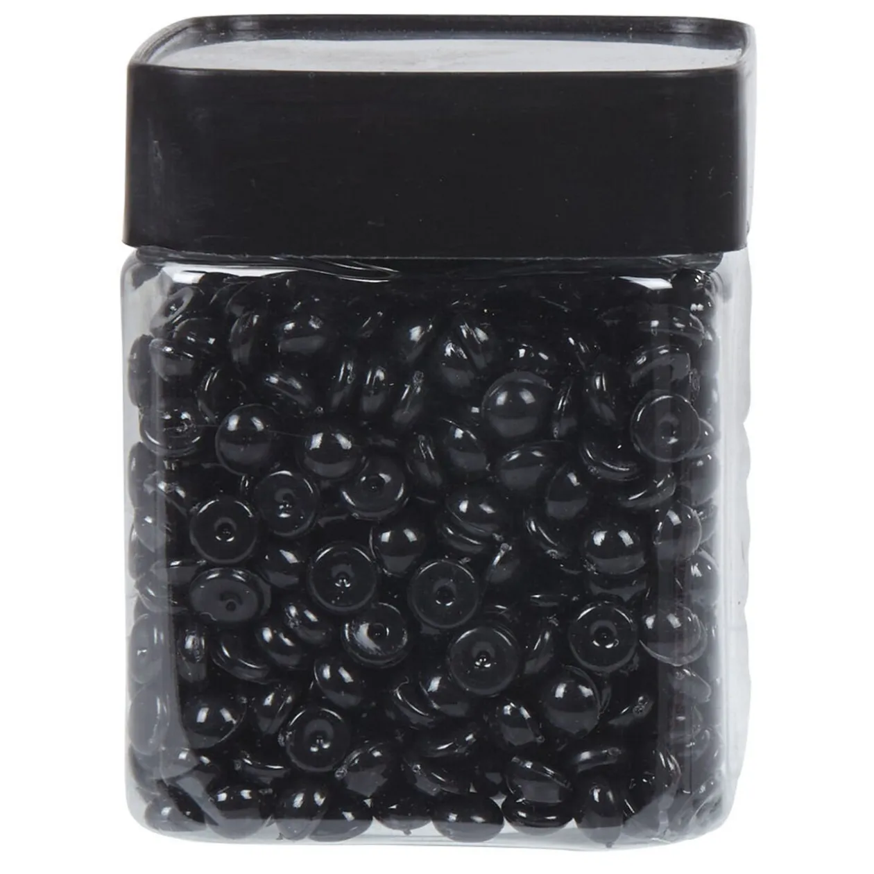 Perles plates décoratives noires