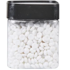 Perles plates décoratives blanches