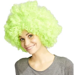 Perruque afro fluo