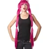 Perruque longue femme manga rose