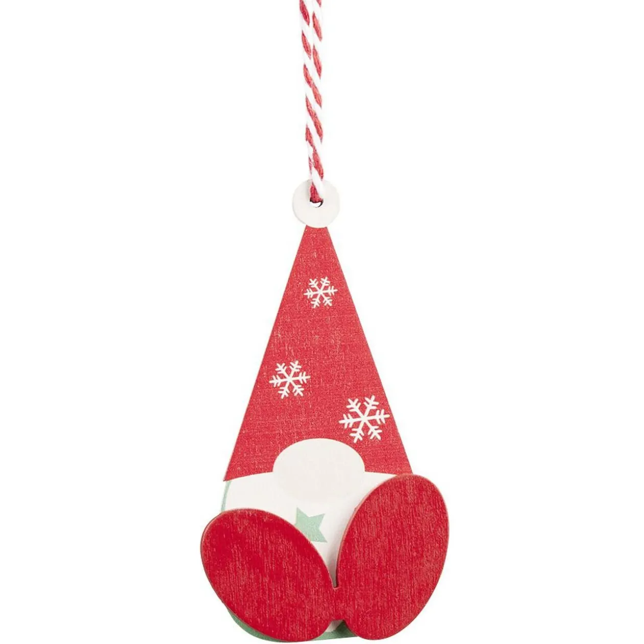 Personnage de Noël en bois à suspendre H9,5cm