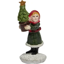 Personnage fillette décoratif résine