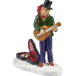 Personnage musicien de rue Village de Noël