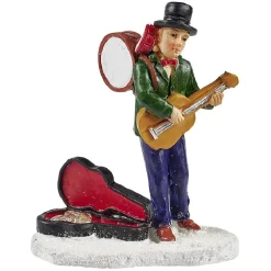 Personnage musicien de rue Village de Noël