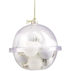 Petite boule de Noël polystyrène blanc Ø3cm x12
