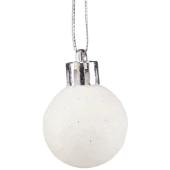 Petite boule de Noël polystyrène blanc Ø3cm x12